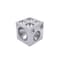 H & H Industrial Products 3 X 3 X 3" Dapping Block Square With Steel 22-62.5MM Cavaties 8606-3402 - alternate 1